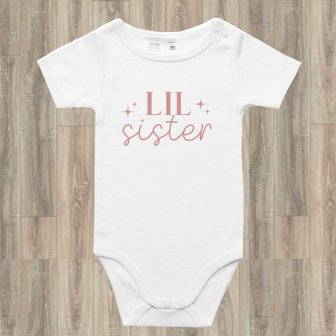 Lil Sister Onesie Pink