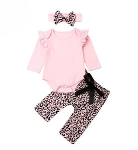 Baby Pink Leopard Set